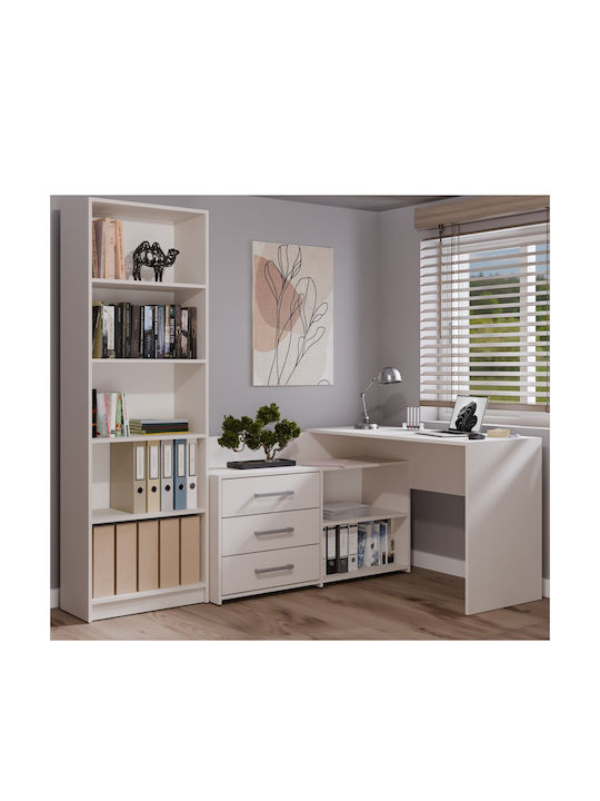 Γωνιακό Γραφείο Dany Ξύλινο Cashmere Beige 120x120x76εκ. - Image 7