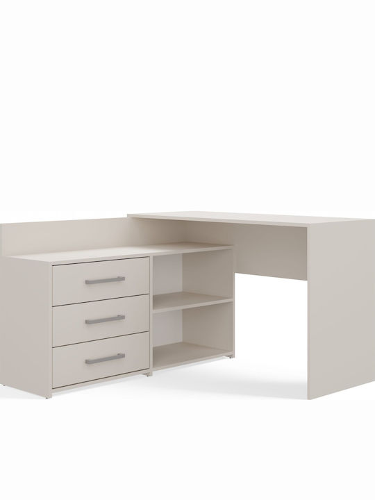 Γωνιακό Γραφείο Dany Ξύλινο Cashmere Beige 120x120x76εκ. - Image 8