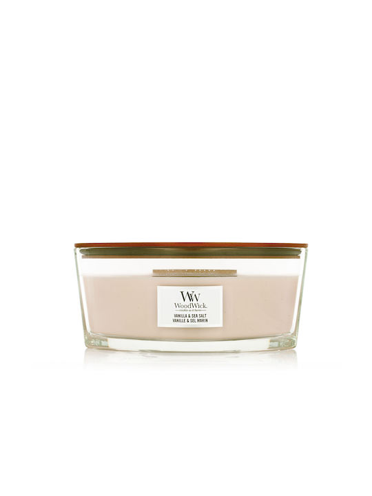 WoodWick Αρωματικό Κερί σε Βάζο με Άρωμα Vanilla & Sea Salt Ροζ 453.6gr - Image 3
