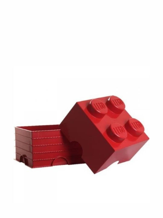 LEGO Παιδικό Κουτί Αποθήκευσης από Πλαστικό 4-Stud Κόκκινο 25x25x18cm 40031730 - Image 4