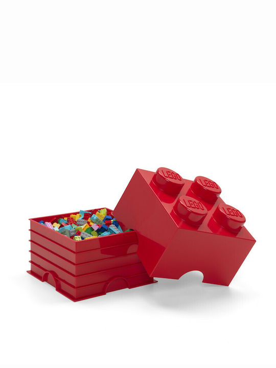 LEGO Παιδικό Κουτί Αποθήκευσης από Πλαστικό 4-Stud Κόκκινο 25x25x18cm 40031730 - Image 5