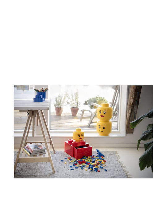 LEGO Παιδικό Κουτί Αποθήκευσης από Πλαστικό Head Κίτρινο 16x16x18cm 40311726 - Image 8