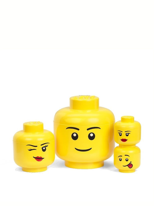 LEGO Παιδικό Κουτί Αποθήκευσης από Πλαστικό Head Κίτρινο 16x16x18cm 40311726 - Image 9
