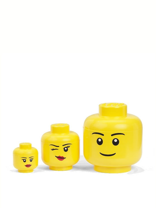 LEGO Παιδικό Κουτί Αποθήκευσης από Πλαστικό Head Κίτρινο 16x16x18cm 40311726 - Image 10