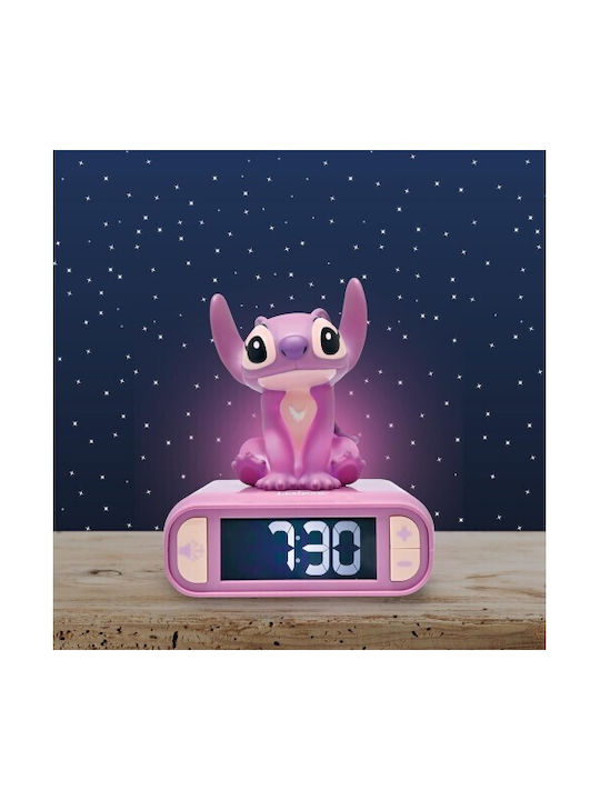 Επιτραπέζιο Ρολόι Disney Stitch Angel 3D με Φωτάκι Νυκτός RL800D1 - Image 4