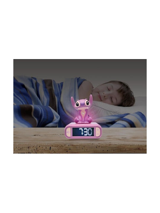 Επιτραπέζιο Ρολόι Disney Stitch Angel 3D με Φωτάκι Νυκτός RL800D1 - Image 5