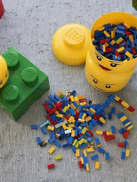 LEGO Παιδικό Κουτί Αποθήκευσης από Πλαστικό Head Κίτρινο 24x24x27cm 5005528 40321724 - Image 5