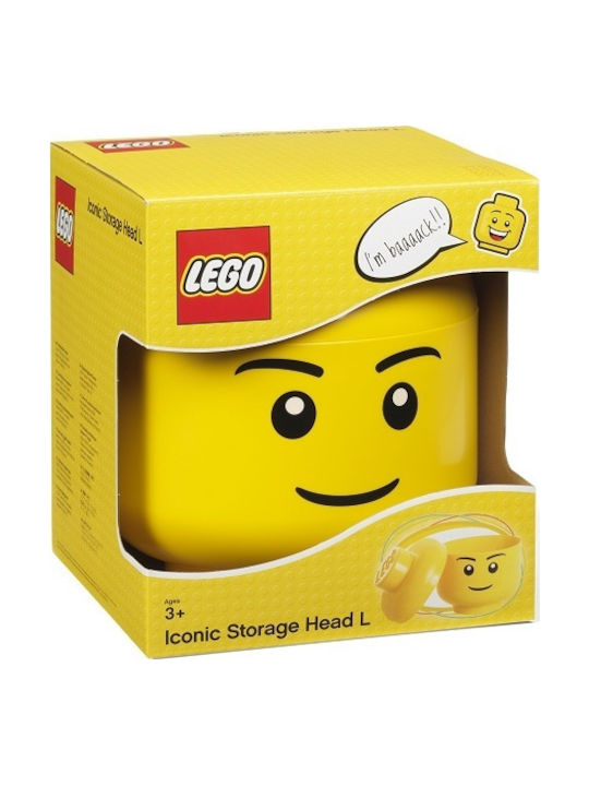 LEGO Παιδικό Κουτί Αποθήκευσης από Πλαστικό Head Κίτρινο 24x24x27cm 5005528 40321724 - Image 7