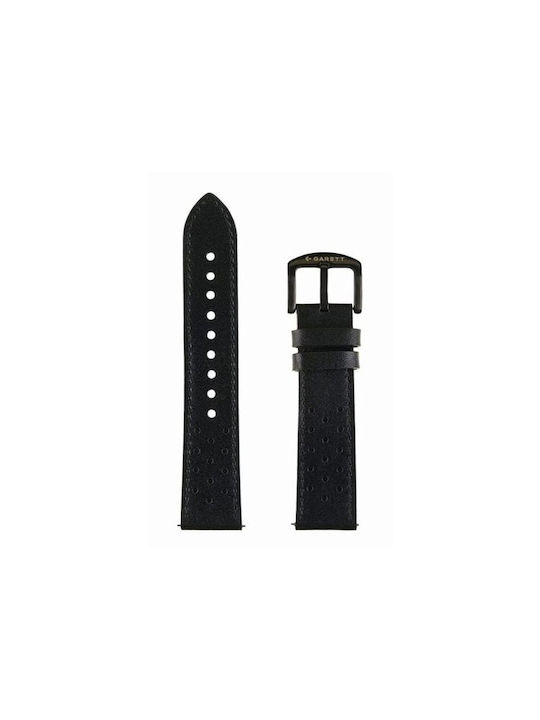 Garett Λουράκι Δερμάτινο Μαύρο (Universal 22mm)