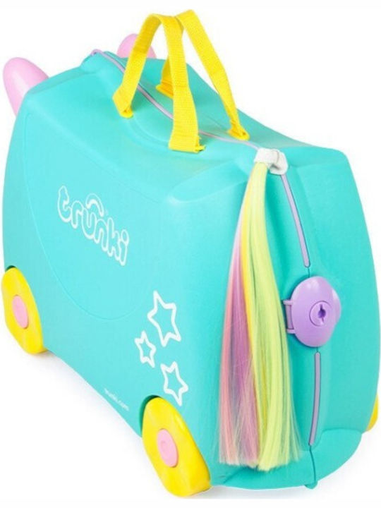 Trunki Una Unicorn Παιδική Βαλίτσα Ταξιδίου Καμπίνας Σκληρή Πράσινη με 4 Ρόδες Ύψους 31εκ. - Image 2
