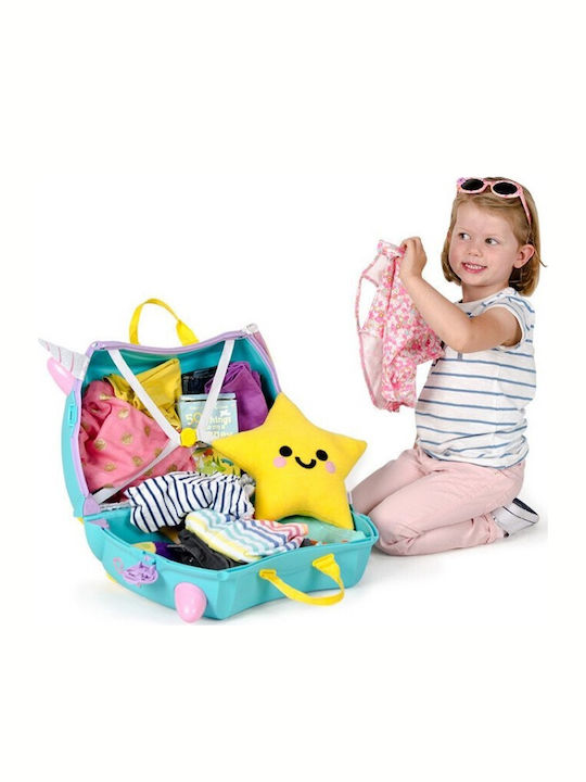 Trunki Una Unicorn Παιδική Βαλίτσα Ταξιδίου Καμπίνας Σκληρή Πράσινη με 4 Ρόδες Ύψους 31εκ. - Image 3