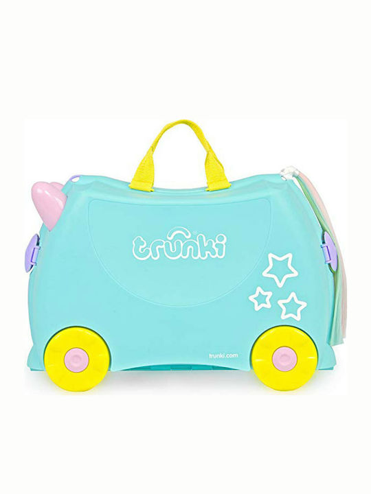 Trunki Una Unicorn Παιδική Βαλίτσα Ταξιδίου Καμπίνας Σκληρή Πράσινη με 4 Ρόδες Ύψους 31εκ. - Image 4