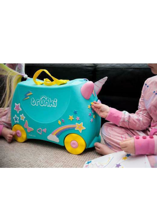 Trunki Una Unicorn Παιδική Βαλίτσα Ταξιδίου Καμπίνας Σκληρή Πράσινη με 4 Ρόδες Ύψους 31εκ. - Image 8