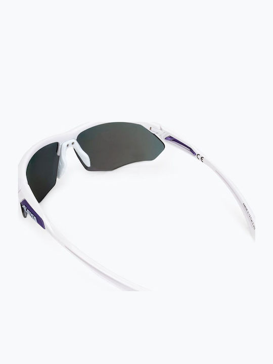 Alpina Hr Unisex Γυαλιά Ηλίου με Λευκό Κοκκάλινο Σκελετό και Μωβ Φακό - Image 5