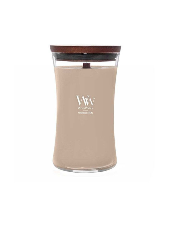 WoodWick Αρωματικό Κερί με Άρωμα Patchouli Cream Εκρού 610gr