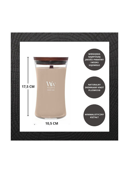 WoodWick Αρωματικό Κερί με Άρωμα Patchouli Cream Εκρού 610gr - Image 3