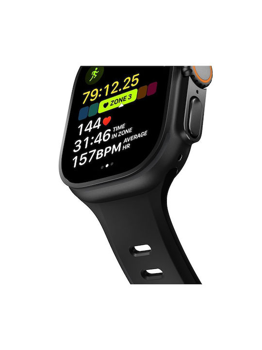 Nomad Λουράκι Σιλικόνης με Pin Μαύρο (Apple Watch 44/45/46mm/Ultra 49mm) - Image 5