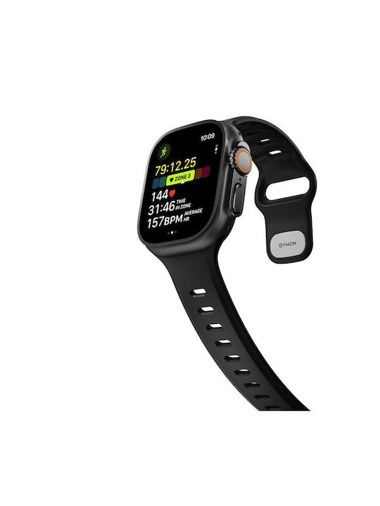 Nomad Λουράκι Σιλικόνης με Pin Μαύρο (Apple Watch 44/45/46mm/Ultra 49mm) - Image 6