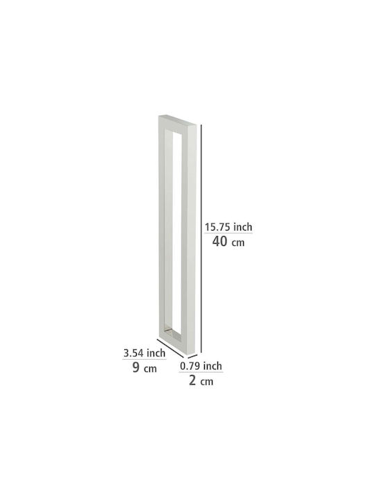 Wenko BN15006.4008838429624 Ράγα Μπάνιου Μονή Επιτοίχια με Βίδες Inox Ασημί - Image 2