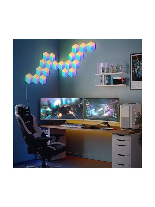 Govee Smart Διακοσμητικό Φωτιστικό Glide Hexa Pro LED RGBIC Hexagon 10τμχ H6066302 - Image 12