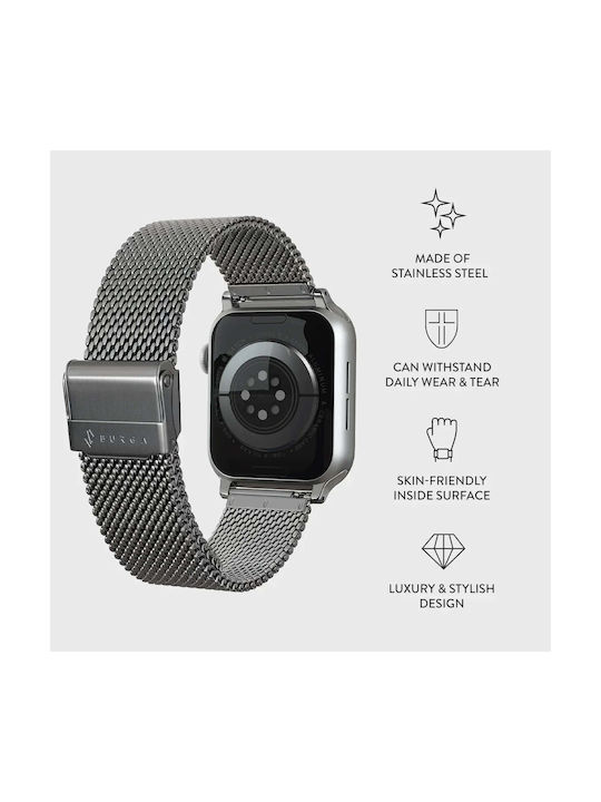 Burga Λουράκι Ανοξείδωτο Ατσάλι Ασημί (Apple Watch 4/5/6/7/8/9/10/11 - SE (1/2/3)) - Image 2