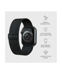 Alternative view of Burga Λουράκι Ανοξείδωτο Ατσάλι Μαύρο (Apple Watch 4/5/6/7/8/9/10/11, SE, Ultra) Metal_WTCH_Black_42-44mm