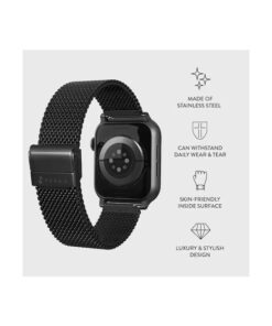 Alternative view of Burga Λουράκι Ανοξείδωτο Ατσάλι Μαύρο (Apple Watch 4/5/6/7/8/9/10/11 - SE (1/2/3))