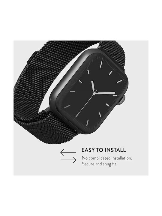 Burga Λουράκι Ανοξείδωτο Ατσάλι Μαύρο (Apple Watch 4/5/6/7/8/9/10/11, SE, Ultra) Metal_WTCH_Black_42-44mm - Image 5