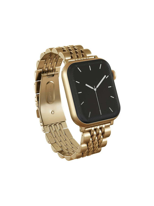 Burga Λουράκι Ανοξείδωτο Ατσάλι Χρυσό (Apple Watch 4/5/6/7/8/9/10/11, SE, Ultra)