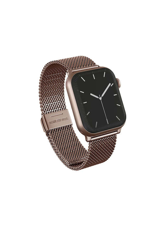 Burga Λουράκι Ανοξείδωτο Ατσάλι Ροζ Χρυσό (Apple Watch 4/5/6/7/8/9/10/11, SE, Ultra)