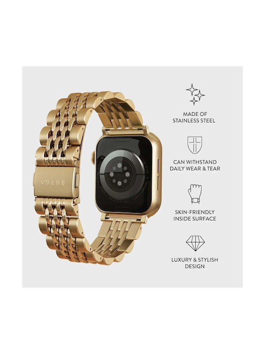 Burga Λουράκι Ανοξείδωτο Ατσάλι Χρυσό (Apple Watch 4/5/6/7/8/9/10/11, SE, Ultra) - Image 2