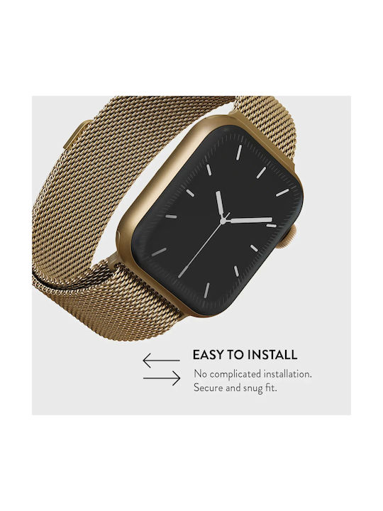 Burga Λουράκι Ανοξείδωτο Ατσάλι Χρυσό (Apple Watch 4/5/6/7/8/9/10/11, SE, Ultra) - Image 5