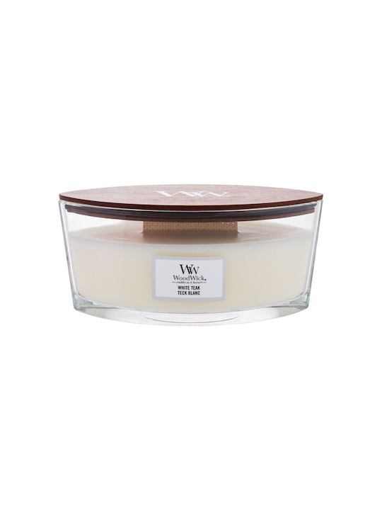 WoodWick Αρωματικό Κερί σε Βάζο με Άρωμα White Teak Λευκό 453.6gr - Image 3