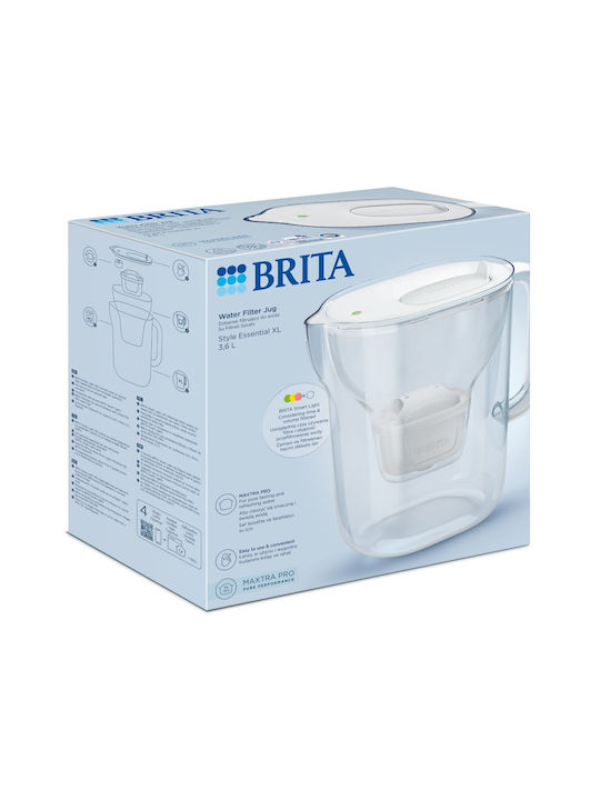 Brita Style Essential Xl White + Mx Pro Pure Κανάτα Σερβιρίσματος Πλαστική με Φίλτρο 3600ml - Image 7