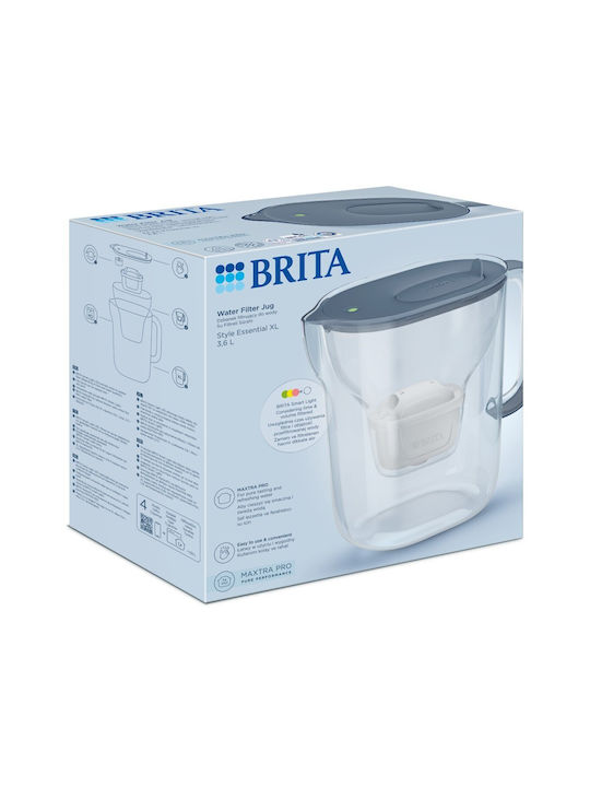 Brita Style Essential Xl Blue + Mx Pro Pure Κανάτα Σερβιρίσματος Πλαστική με Φίλτρο 2300ml - Image 10