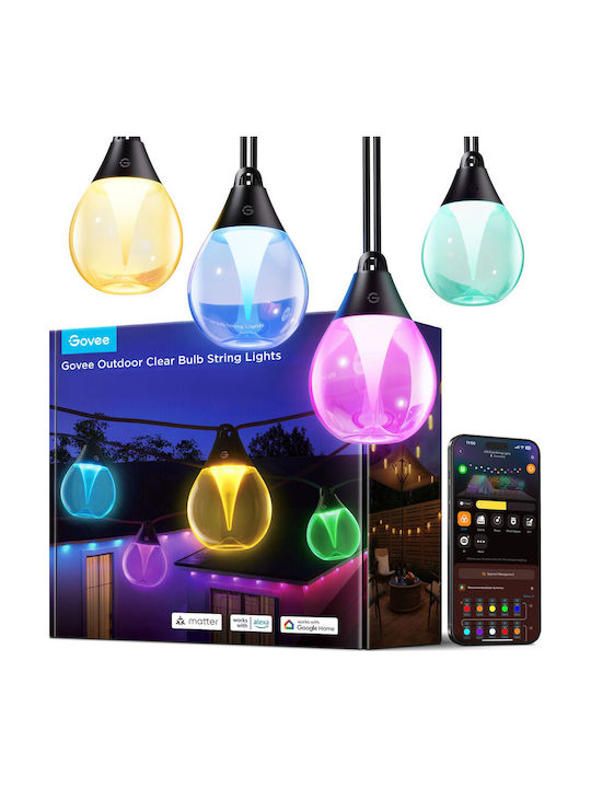 Govee Στεγανή Smart Γιρλάντα Φωτισμού LED IP67 15m RGB H7025CB1 - Image 7