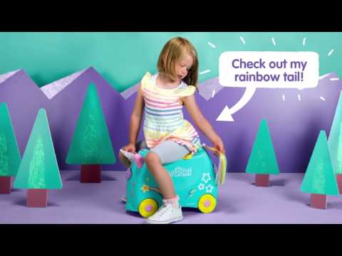 Trunki Una Unicorn Παιδική Βαλίτσα Ταξιδίου Καμπίνας Σκληρή Πράσινη με 4 Ρόδες Ύψους 31εκ. - Image 9