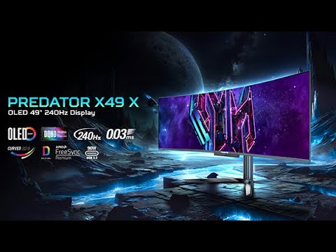 Acer Predator X49 Xbmipphuzx Ultrawide OLED HDR Curved Gaming Monitor 49" 5120x1440 240Hz με Χρόνο Απόκρισης 0.03ms GTG - Image 8