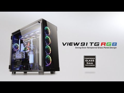 Thermaltake View 91 Tempered Glass RGB Edition Gaming Ultra Tower Κουτί Υπολογιστή με Πλαϊνό Παράθυρο Μαύρο - Image 14