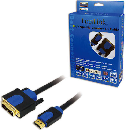 LogiLink Cable DVI-D male - HDMI male 3m (CHB3103) - Image 2
