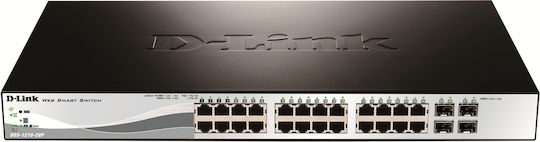 D-Link DGS-1210-28P v1 Managed L2 PoE+ Switch με 28 Θύρες Gigabit (1Gbps) Ethernet και 4 SFP Θύρες