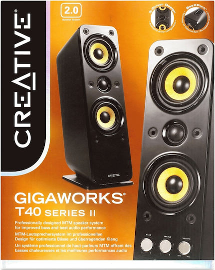 Creative GigaWorks T40 Series II Ηχεία Υπολογιστή 2.0 με Ισχύ 32W σε Μαύρο Χρώμα - Image 2