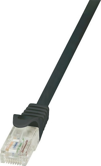 LogiLink U/UTP Cat.6 Καλώδιο Δικτύου Ethernet 1m Μαύρο 1τμχ CP2033U