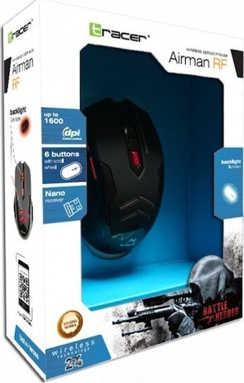 Tracer Airman Rf Nano Ασύρματο Gaming Ποντίκι Μαύρο - Image 2