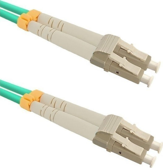 Qoltec Καλώδιο Οπτικής Ίνας LC-LC 2m Τιρκουάζ 1τμχ 54076