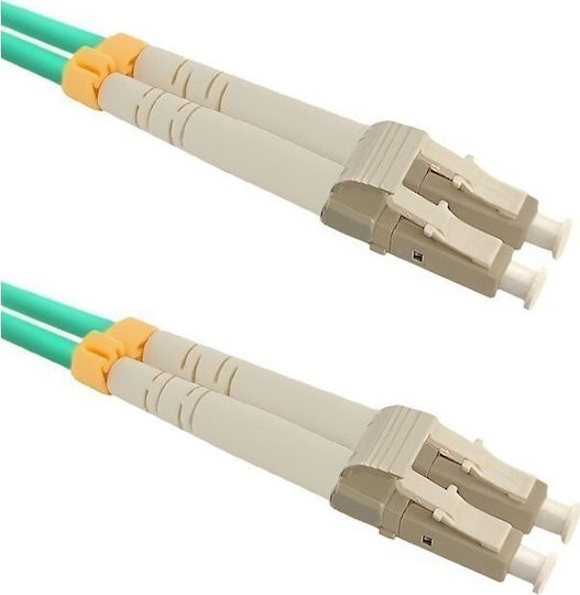 Qoltec Optical Fiber LC-LC Cable 3m Τιρκουάζ (54345)