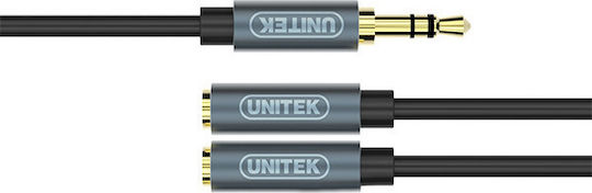 Unitek Μετατροπέας 3.5mm male σε 3.5mm 2x female 1τμχ Y-C956ABK - Image 2