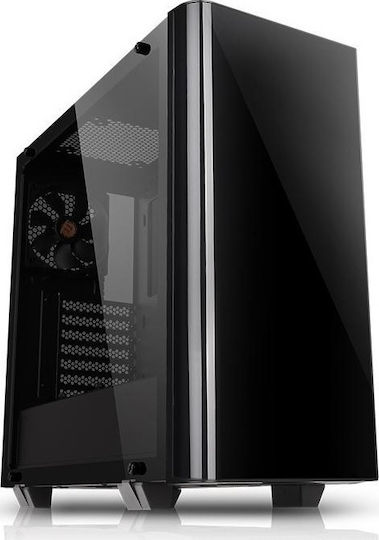 Thermaltake View 21 Tempered Glass Edition Midi Tower Κουτί Υπολογιστή με Πλαϊνό Παράθυρο Μαύρο