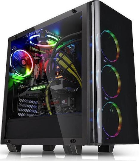 Thermaltake View 21 Tempered Glass Edition Midi Tower Κουτί Υπολογιστή με Πλαϊνό Παράθυρο Μαύρο - Image 2