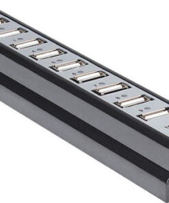 Alternative view of Manhattan IUSB2-HUB10 USB 2.0 Hub 10 Θυρών με σύνδεση USB-A και Εξωτερική Παροχή Ρεύματος (161572)